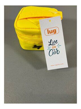 Lug Swizzle Mini Jewelry Case, Compact Organizer, Polyester, Yellow, Removable P